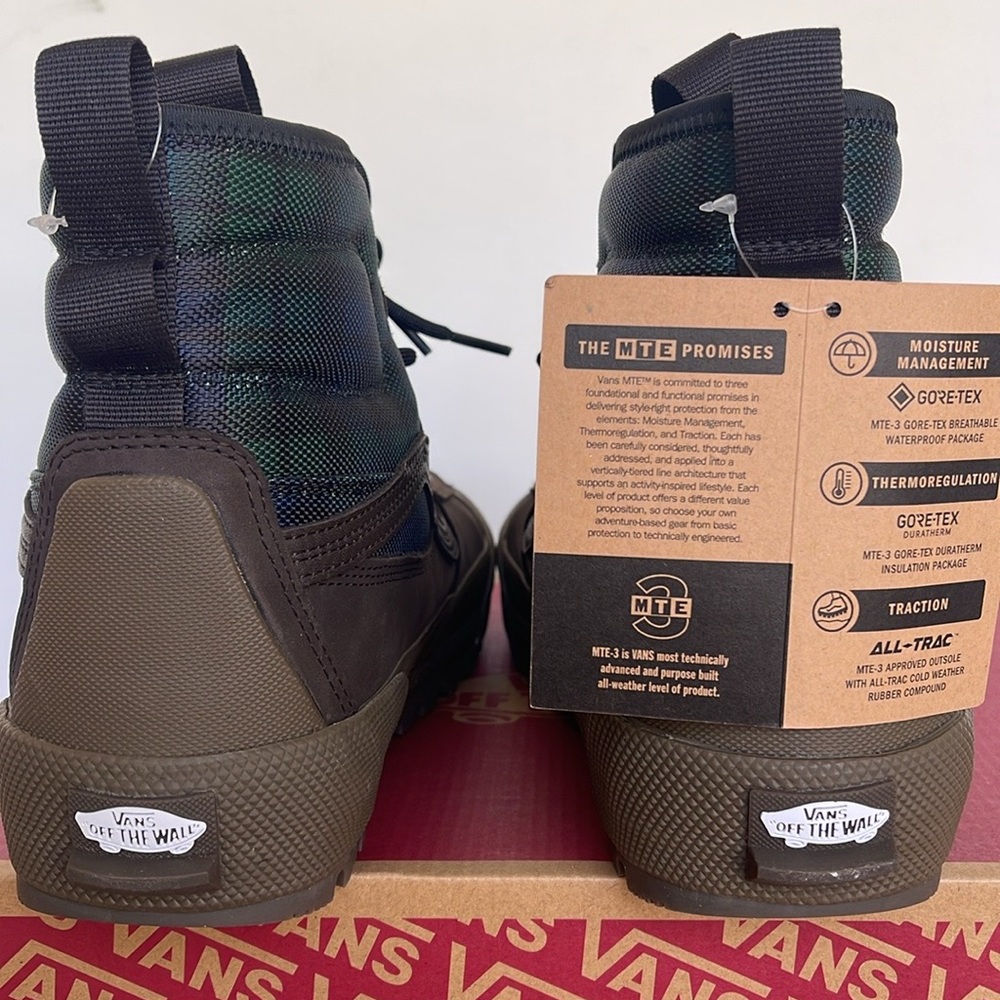 Vans Men’s Sk8-Hi Gore-Tex Mte-3
Tech Plaid Brown/Green
VN0A5111BGS
Boots Sneak - Picture 11 of 16